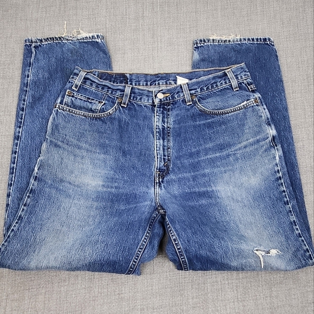Vintage Levi's Relaxed Straight 100% Cotton Denim Jeans. 38 × 32 - Picture 3 of 8